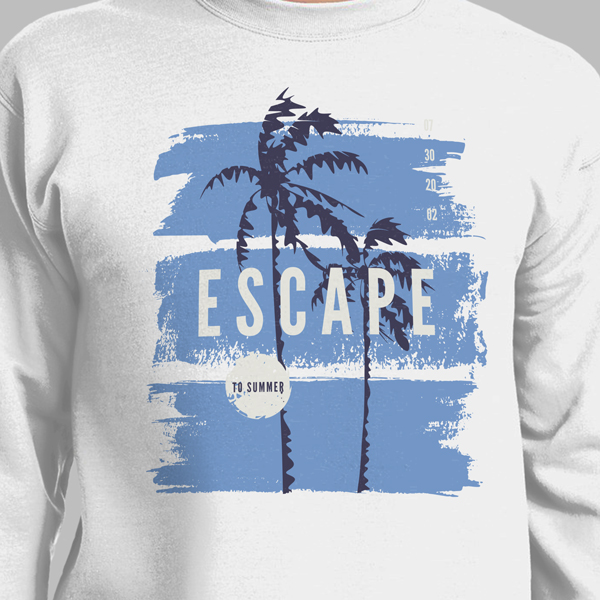 Crewneck sweatshirt printed detail