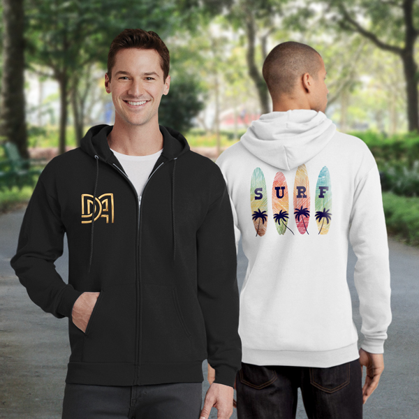 Full zip hoodie lifestyle preview