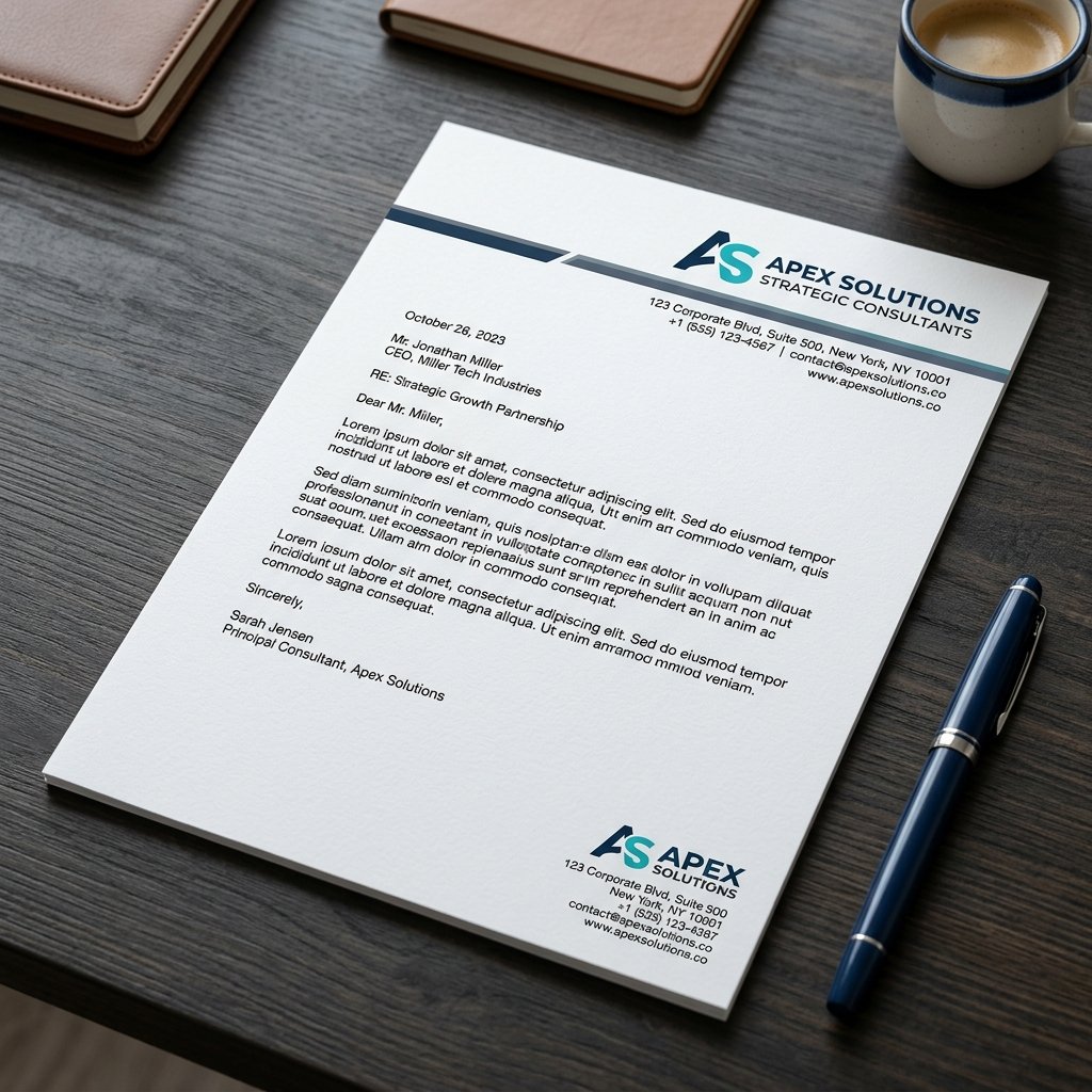 Custom branded letterhead design